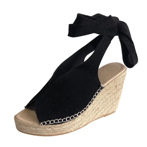 vogue women ladies strap ankle lace up peep toe platform wedges sandals roman shoes fashion british wind wedge heel may 21, Black
vogue women ladies strap ankle lace up peep toe platform wedges sandals roman shoes fashion british wind wedge heel may 21, Black