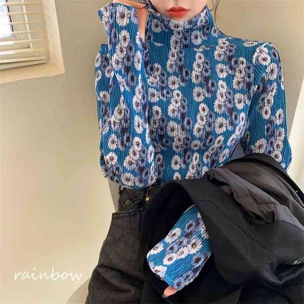turtleneck blouse bottoming women's inner wear spring autumn slim long-sleeved shirt floral print female gx1386 210507, White
turtleneck blouse bottoming women's inner wear spring autumn slim long-sleeved shirt floral print female gx1386 210507, White