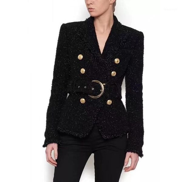 women's suits & blazers 2021 winter luxury shiny women black formal blazer runway designer double breasted adjustable belt lady ol jack, White;black
women's suits & blazers 2021 winter luxury shiny women black formal blazer runway designer double breasted adjustable belt lady ol jack, White;black
