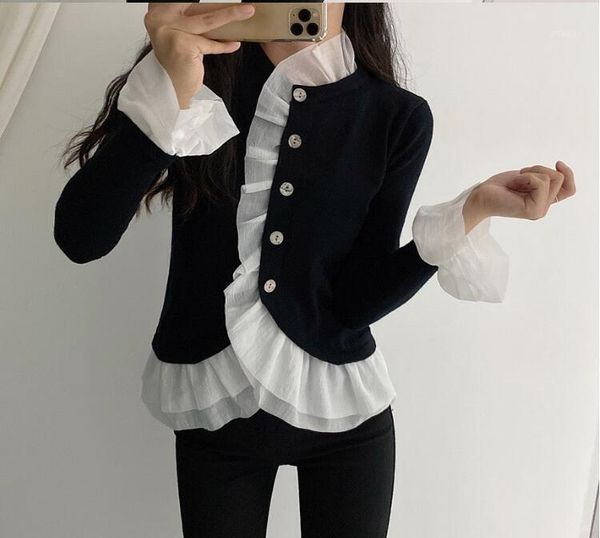 design girls casual blouse women's fashion ruffle long sleeve black outercoats shirts lady size clothing #a357 blouses &, White
design girls casual blouse women's fashion ruffle long sleeve black outercoats shirts lady size clothing #a357 blouses &, White