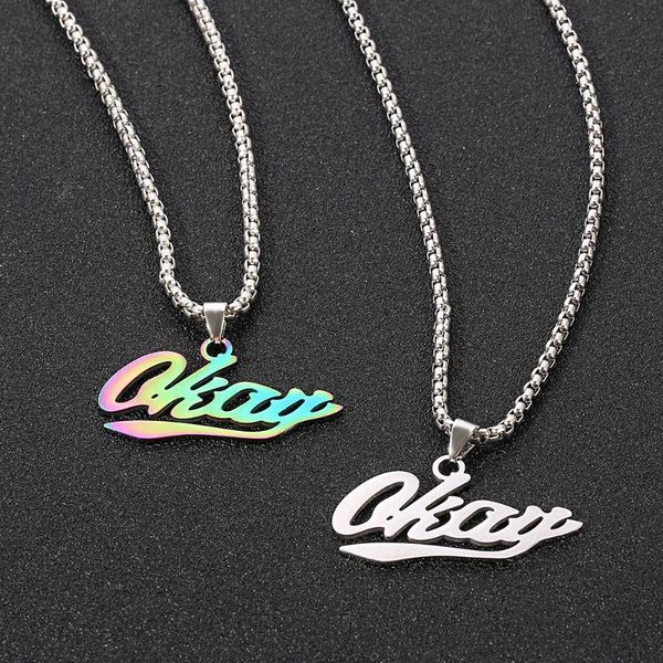 quench stainless steel letter necklace okay hip-hop rock repper charm accessories cute man bar nightclub motorcycle jewelry gift pendant nec, Silver
quench stainless steel letter necklace okay hip-hop rock repper charm accessories cute man bar nightclub motorcycle jewelry gift pendant nec, Silver