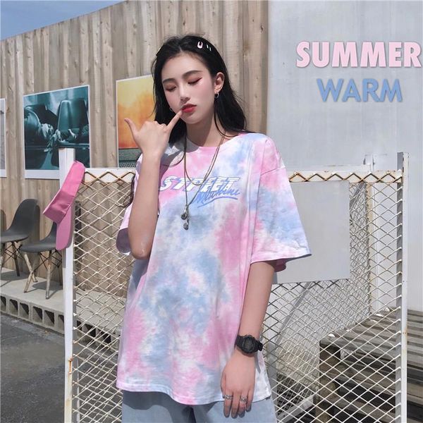 women's t-shirt harajuku men women clothing tie-dye short sleeve tees fairy grunge graphic t shirts hip hop summer femme kawaii, White
women's t-shirt harajuku men women clothing tie-dye short sleeve tees fairy grunge graphic t shirts hip hop summer femme kawaii, White