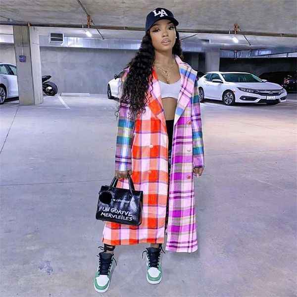 plaid jackets for women plus size fashion fall long sleeve outwear clothing elegant streetwear oversized blouse 211014, Black;brown
plaid jackets for women plus size fashion fall long sleeve outwear clothing elegant streetwear oversized blouse 211014, Black;brown