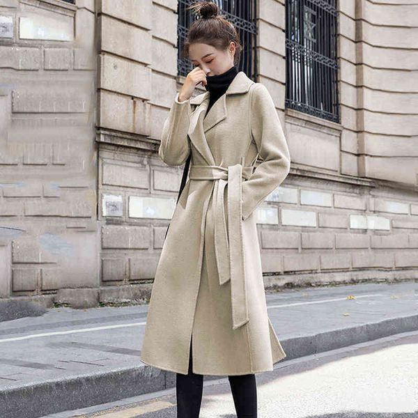 fashion temperament medium and long woolen coat women's autumn winter clothes 2021 fashion loose sleeved, Black
fashion temperament medium and long woolen coat women's autumn winter clothes 2021 fashion loose sleeved, Black