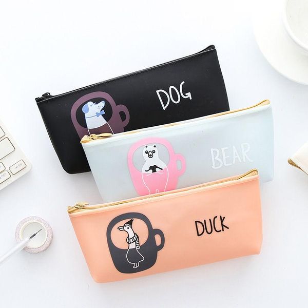 coloffice soft glue kawaii cartoon animal pen case simple style pencil bag student stationery storage korean office supplies 1pc bags
coloffice soft glue kawaii cartoon animal pen case simple style pencil bag student stationery storage korean office supplies 1pc bags