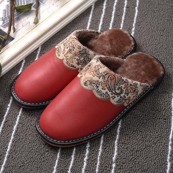 slippers men and women leather autumn winter home couple soft bottom indoor cotton non-slip house shoes, Black
slippers men and women leather autumn winter home couple soft bottom indoor cotton non-slip house shoes, Black