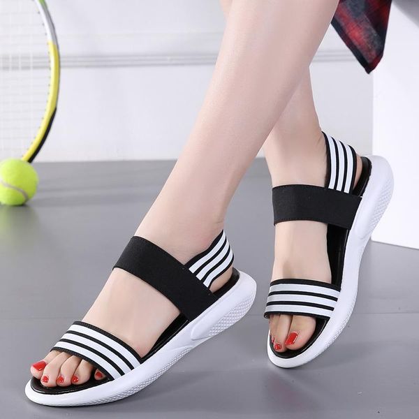 elastic leisure comfortable ins burst models sandals versatile women shoes band gingham, Black
elastic leisure comfortable ins burst models sandals versatile women shoes band gingham, Black