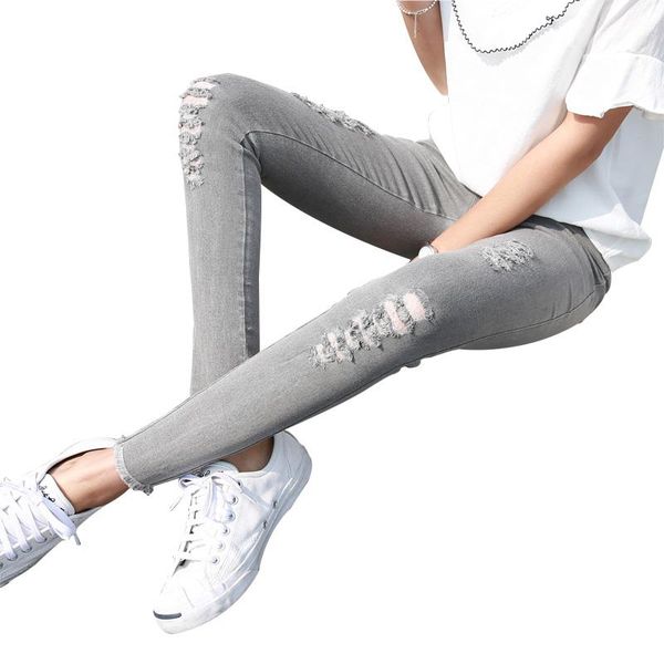 women's jeans women skinny pencil hole pants ripped denim bottom female slim trousers summer leggins cotton high elastic 3xl, Blue
women's jeans women skinny pencil hole pants ripped denim bottom female slim trousers summer leggins cotton high elastic 3xl, Blue