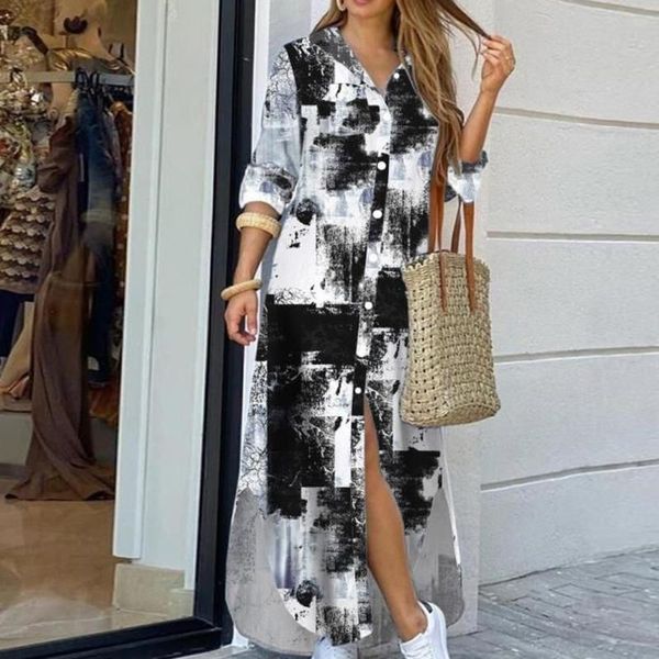 casual dresses 2021 tie-dye print long dress womens sleeve turn down neck maxi side slit button shirt kleider damen #g4, Black;gray
casual dresses 2021 tie-dye print long dress womens sleeve turn down neck maxi side slit button shirt kleider damen #g4, Black;gray
