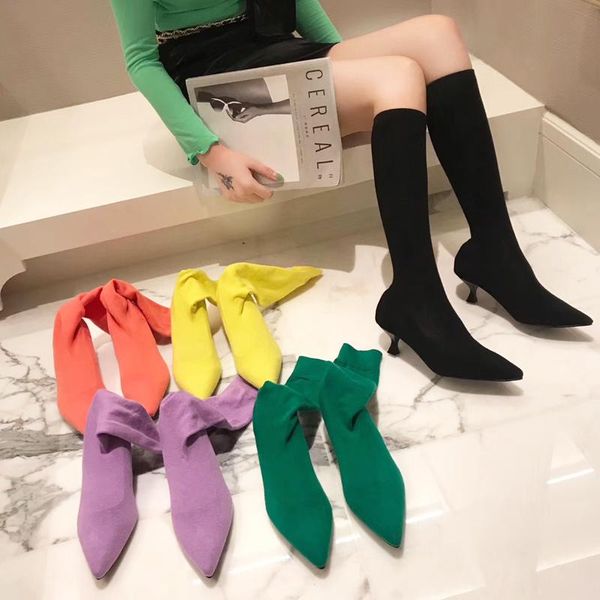 boots candy colors elastic sock women slip on winter shoes woman med heels mid calf bota feminina botas mujer 2021, Black
boots candy colors elastic sock women slip on winter shoes woman med heels mid calf bota feminina botas mujer 2021, Black