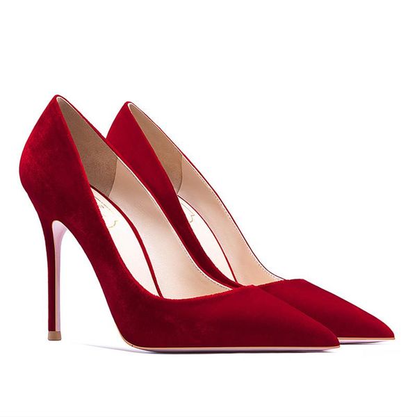 dress shoes arrival women winter velvet flock pumps red bride wedding stilettos fashion high heeled shoe genuine leather heel, Black
dress shoes arrival women winter velvet flock pumps red bride wedding stilettos fashion high heeled shoe genuine leather heel, Black