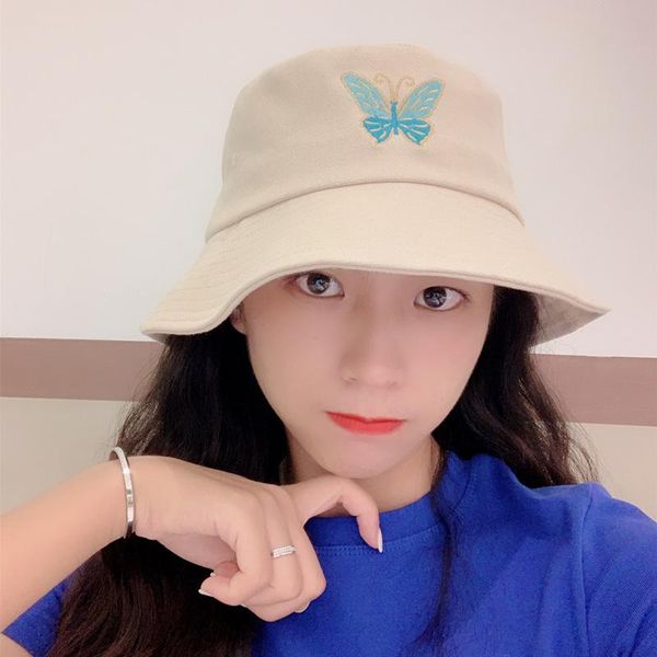 wide brim hats outing sunscreen women's bucket hat spring summer men's fisherman cap cotton butterfly embroidery beach sunshade co, Blue;gray
wide brim hats outing sunscreen women's bucket hat spring summer men's fisherman cap cotton butterfly embroidery beach sunshade co, Blue;gray