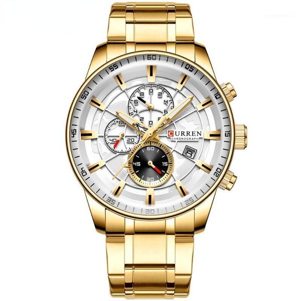 wristwatches mens watch chronograph golden gift for men 2021 waterproof male gold watches stainless relogio masculino, Slivery;brown
wristwatches mens watch chronograph golden gift for men 2021 waterproof male gold watches stainless relogio masculino, Slivery;brown