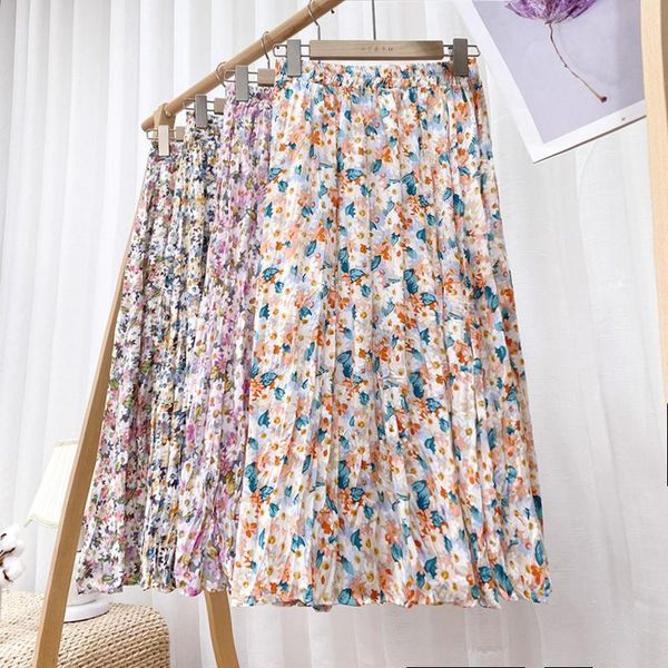 summer leisure wrinkles crepe chiffon floral long skirts colorful daisy a-line calf, Black
summer leisure wrinkles crepe chiffon floral long skirts colorful daisy a-line calf, Black