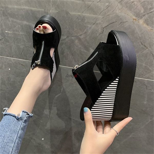 dress shoes thick heel platform slippers women summer sandals zipper open toe heels pumps wedge outdoor slides piiy, Black
dress shoes thick heel platform slippers women summer sandals zipper open toe heels pumps wedge outdoor slides piiy, Black