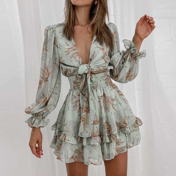 casual dresses spring v neck chiffon print women dress self-tie knot front ruffles leopard female short a line party vestidos, Black;gray
casual dresses spring v neck chiffon print women dress self-tie knot front ruffles leopard female short a line party vestidos, Black;gray