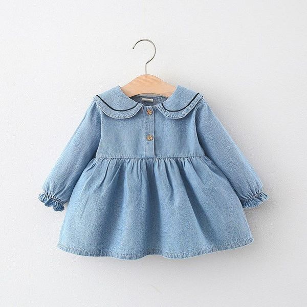 girl's dresses spring and autumn girls' long sleeve lapel denim dress baby embroidery kitten college style bead princess, Red;yellow
girl's dresses spring and autumn girls' long sleeve lapel denim dress baby embroidery kitten college style bead princess, Red;yellow
