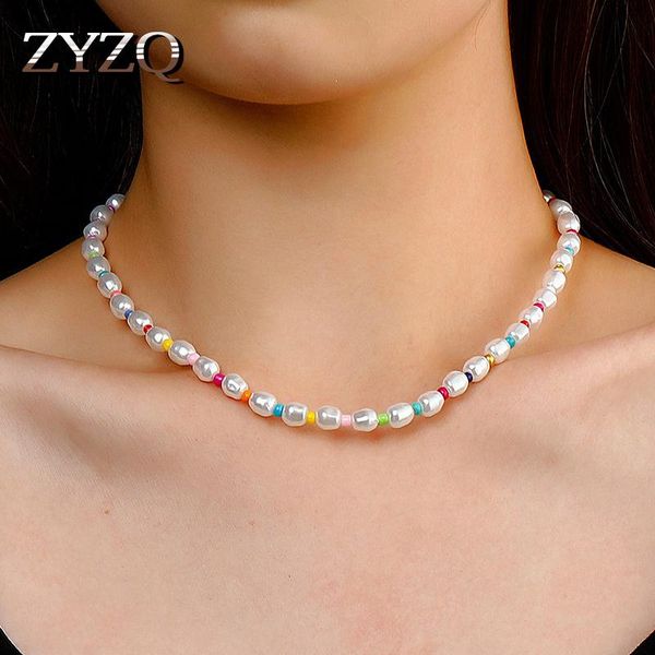pendant necklaces zyzq handmade color imitation pearl beaded necklace for women creative bohemian clavicle chain fashion jewelry accessories, Silver
pendant necklaces zyzq handmade color imitation pearl beaded necklace for women creative bohemian clavicle chain fashion jewelry accessories, Silver