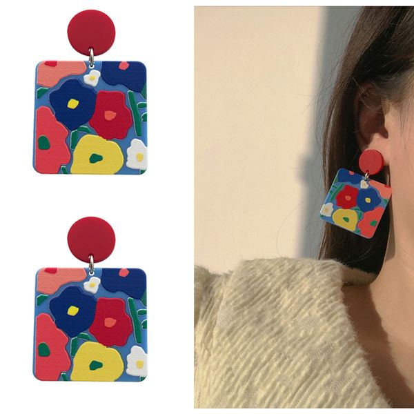 korean oil painting colorful sweet square geometric big drop earrings for women resin trend daily life accessories girls, Silver
korean oil painting colorful sweet square geometric big drop earrings for women resin trend daily life accessories girls, Silver