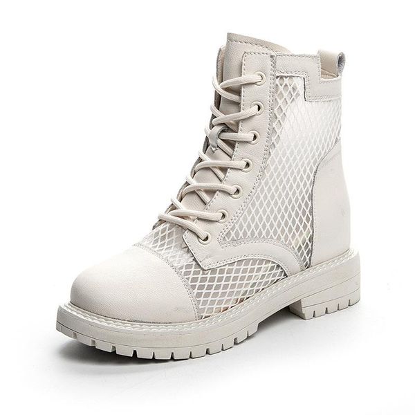 spring mesh boots women's thick-soled inner heightening side zipper casual student shoes, Black
spring mesh boots women's thick-soled inner heightening side zipper casual student shoes, Black