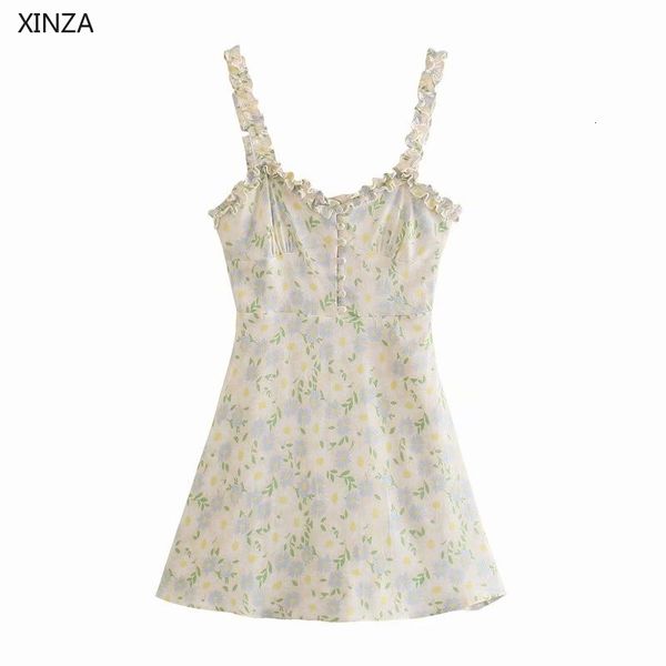 casual dresses women flowers print summer mini dress sleeveless ruffle straps sundress chic side zip smocked elastic beach q, Black;gray
casual dresses women flowers print summer mini dress sleeveless ruffle straps sundress chic side zip smocked elastic beach q, Black;gray
