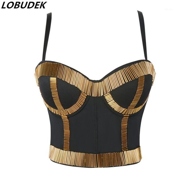 gold silver beading brassiere crop nightclub female singer party bra club dj dancer stage underwaist handmade bustiers & corsets, Black;white
gold silver beading brassiere crop nightclub female singer party bra club dj dancer stage underwaist handmade bustiers & corsets, Black;white