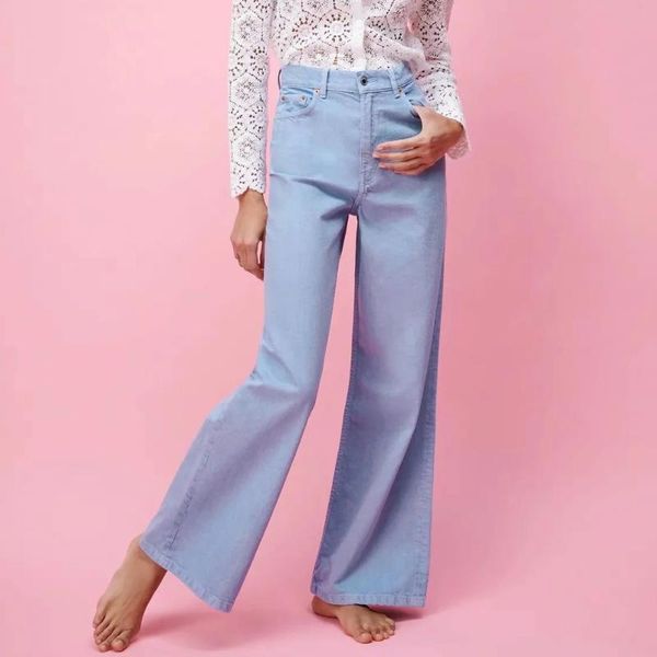 women's jeans 2021 spring summer pants women clothing pantalon all-match loose straight casual high waist wide leg denim trousers, Blue
women's jeans 2021 spring summer pants women clothing pantalon all-match loose straight casual high waist wide leg denim trousers, Blue