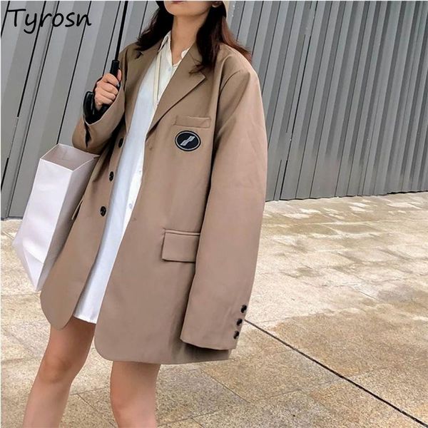 women's suits & blazers women long sleeve outerwear all-match fall fashion design korean style casual streetwear loose chic harajuku te, White;black
women's suits & blazers women long sleeve outerwear all-match fall fashion design korean style casual streetwear loose chic harajuku te, White;black