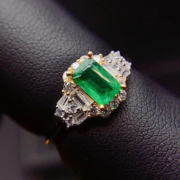 cluster rings gift natural real emerald ring and 925 sterling silver fine jewelry, Golden;silver
cluster rings gift natural real emerald ring and 925 sterling silver fine jewelry, Golden;silver