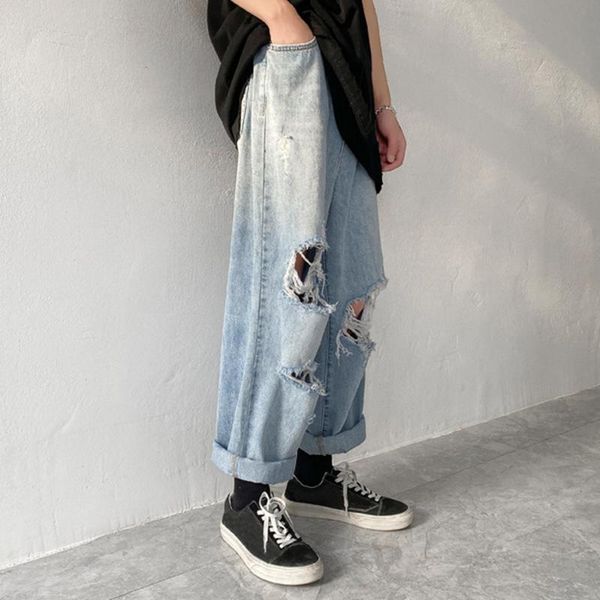 men's jeans men fashion loose korean classic broken hole teenager for streetwear mens denim pants pantalones hombre, Blue
men's jeans men fashion loose korean classic broken hole teenager for streetwear mens denim pants pantalones hombre, Blue