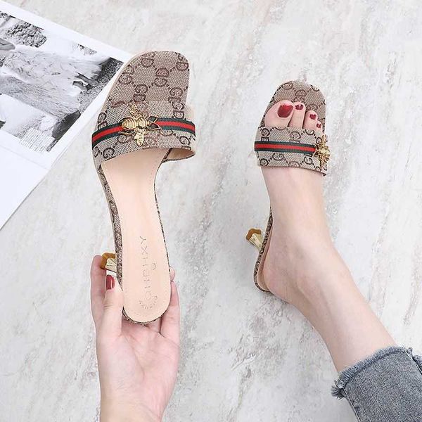 net red slippers for women's outer wear, middle heel 2021 new summer fashion, versatile, open toe, thin heel, high heel zlh, Black
net red slippers for women's outer wear, middle heel 2021 new summer fashion, versatile, open toe, thin heel, high heel zlh, Black