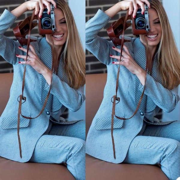 shawl lapel elegant check women suits streetwear one button plaid blazer fashion office lady young girl 2 pieces pants jacket women's t, White
shawl lapel elegant check women suits streetwear one button plaid blazer fashion office lady young girl 2 pieces pants jacket women's t, White