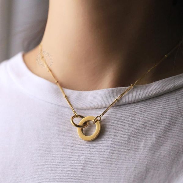 chains dainty ring pendant necklace for women gold stainless steel circle charm satellite link neck chain 2021 fashion jewelry tns033, Silver
chains dainty ring pendant necklace for women gold stainless steel circle charm satellite link neck chain 2021 fashion jewelry tns033, Silver