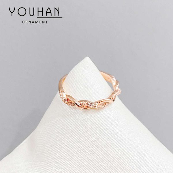 korean ins net red advanced sense female personality adjustable opening with twist and diamond ring, Black
korean ins net red advanced sense female personality adjustable opening with twist and diamond ring, Black