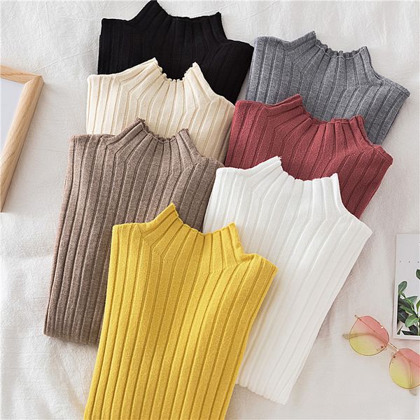 turtleneck long-sleeved sweater knit bottoming women's autumn winter slim korean casual women full pullovers 210420, White;black
turtleneck long-sleeved sweater knit bottoming women's autumn winter slim korean casual women full pullovers 210420, White;black