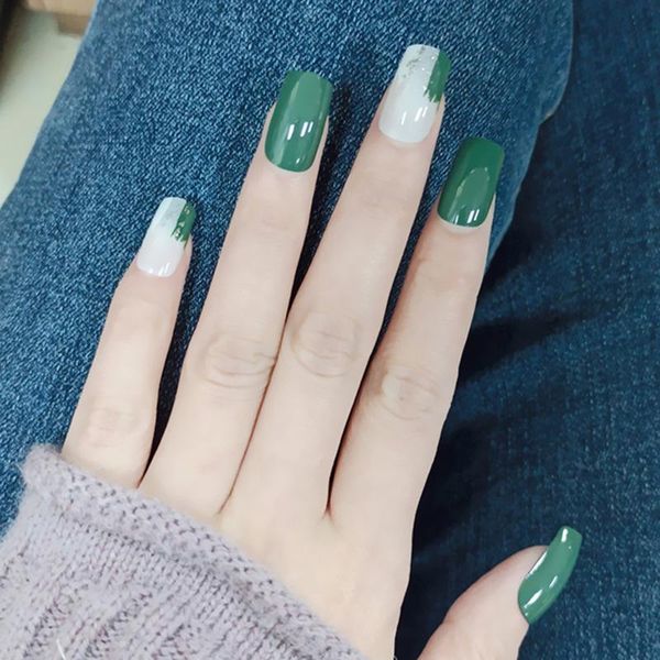 false nails 24pcs fake with glue green and white wear long paragraph fashion wearable nail patch press on to, Red;gold
false nails 24pcs fake with glue green and white wear long paragraph fashion wearable nail patch press on to, Red;gold