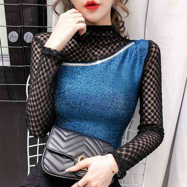 women's t-shirt spring summer european clothes t-shirt patchwork lace diamonds women ropa mujer shiny bottoming shirt te, White
women's t-shirt spring summer european clothes t-shirt patchwork lace diamonds women ropa mujer shiny bottoming shirt te, White