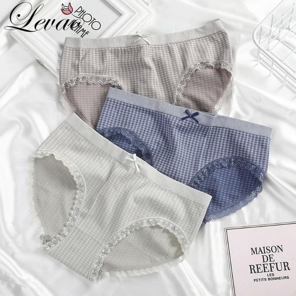 women's panties levao for women underwear lingerie plaid girl's sweet cotton seamless briefs female underpants fine grid intimates, Black;pink
women's panties levao for women underwear lingerie plaid girl's sweet cotton seamless briefs female underpants fine grid intimates, Black;pink