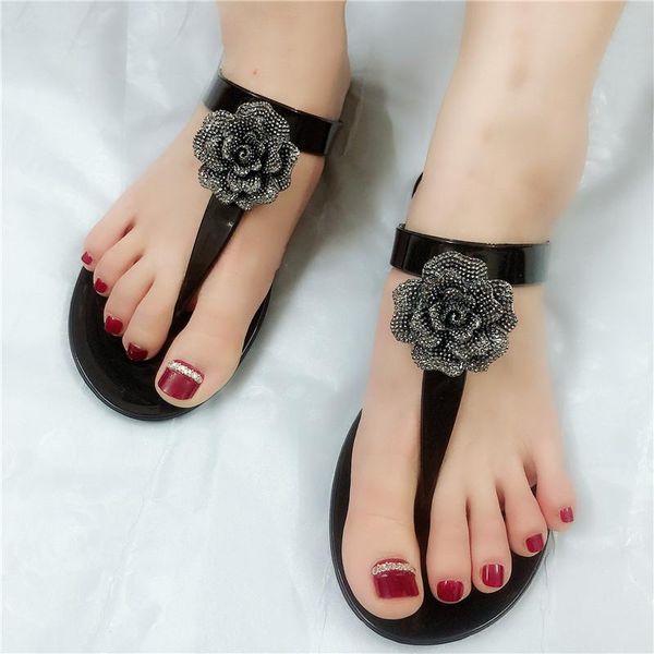 slippers fashion women flip flop bohemian style beautiful pearl rose jelly flat (size 36-41), Black
slippers fashion women flip flop bohemian style beautiful pearl rose jelly flat (size 36-41), Black
