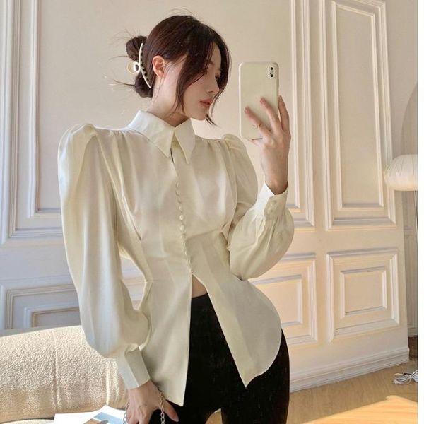 women's blouses & shirts restoring ancient ways design feeling small temperament long-sleeved shirt brim cultivate morality bind coat f, White
women's blouses & shirts restoring ancient ways design feeling small temperament long-sleeved shirt brim cultivate morality bind coat f, White