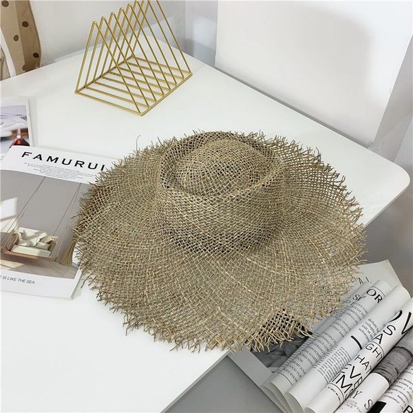 wide brim hats fashion hollow straw hat for women elegant summer sunshade beach jazz sunscreen flat eaves sun, Blue;gray
wide brim hats fashion hollow straw hat for women elegant summer sunshade beach jazz sunscreen flat eaves sun, Blue;gray
