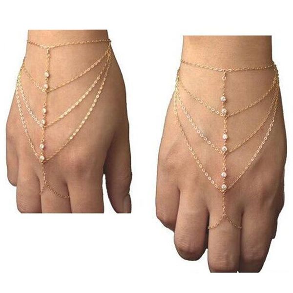link, chain fashion multi-layer crystal finger bracelet for women rhinestone gold color bracelets & bangles gift party jewelry wholesale, Black
link, chain fashion multi-layer crystal finger bracelet for women rhinestone gold color bracelets & bangles gift party jewelry wholesale, Black