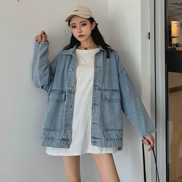 women's jackets black denim jacket women autumn jeans solid coat casual harajuku streetwear oversize korean clothes 2021 mujer, Black;brown
women's jackets black denim jacket women autumn jeans solid coat casual harajuku streetwear oversize korean clothes 2021 mujer, Black;brown