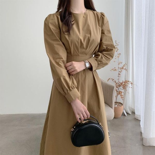 casual dresses sweet elegant chic drawstring bow woman dress autumn 2021 high wasit pleated robe korean fashion o neck long sleeve vestidos, Black;gray
casual dresses sweet elegant chic drawstring bow woman dress autumn 2021 high wasit pleated robe korean fashion o neck long sleeve vestidos, Black;gray