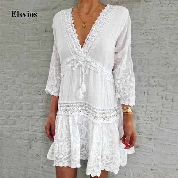 casual dresses embroidery v neck drawstring party summer women hollow out beach elegant flare sleeve mini vestido mgtc, Black;gray
casual dresses embroidery v neck drawstring party summer women hollow out beach elegant flare sleeve mini vestido mgtc, Black;gray