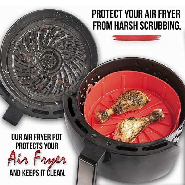 tools & accessories air fryer pot silicone basket heat-resistant non-stick pan 2-in-1 household baking with removable base
tools & accessories air fryer pot silicone basket heat-resistant non-stick pan 2-in-1 household baking with removable base