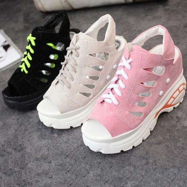sandals large size women shoes ladies fish mouth sponge thick platform wedges sandalias mujer lace hollow casual juvt, Black
sandals large size women shoes ladies fish mouth sponge thick platform wedges sandalias mujer lace hollow casual juvt, Black