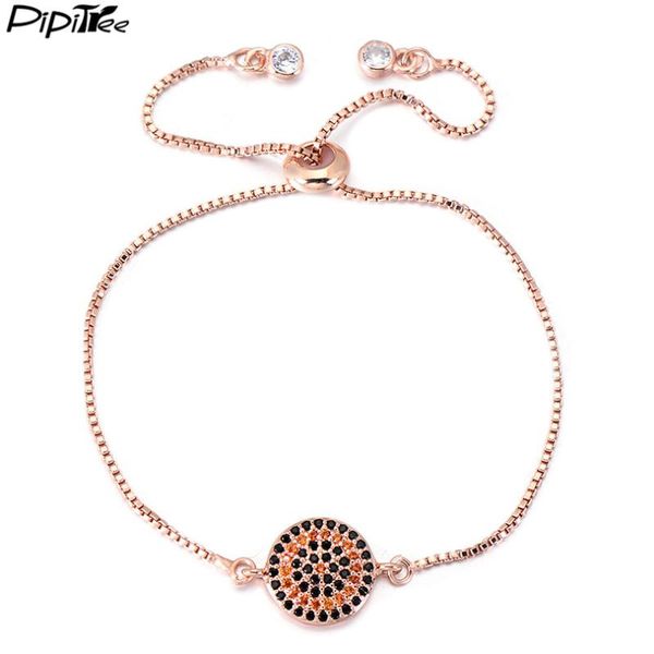 charm bracelets pipitree adjustable evil eye bracelet jewelry with black zircon rose gold color copper chain cz for men women, Golden;silver
charm bracelets pipitree adjustable evil eye bracelet jewelry with black zircon rose gold color copper chain cz for men women, Golden;silver