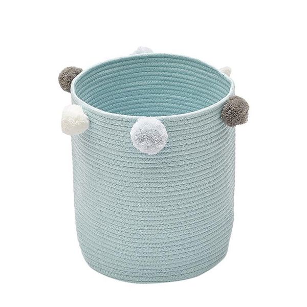 round storage container sundries bucket with pom decor cotton clothes laundry hamper dustproof basket for home & organization
round storage container sundries bucket with pom decor cotton clothes laundry hamper dustproof basket for home & organization