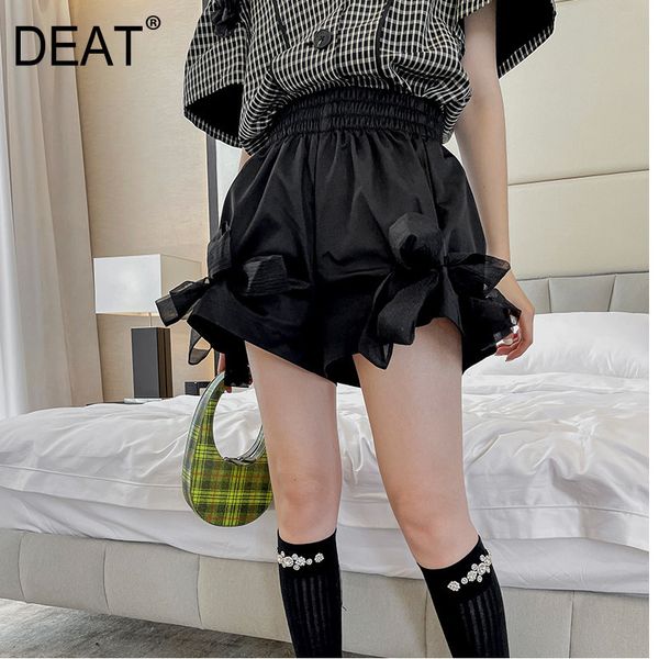 {deat} women black patchwork folds bow pockets wide leg shorts high waist loose fit trousers fashion tide summer 7d1969 210421, White;black
{deat} women black patchwork folds bow pockets wide leg shorts high waist loose fit trousers fashion tide summer 7d1969 210421, White;black